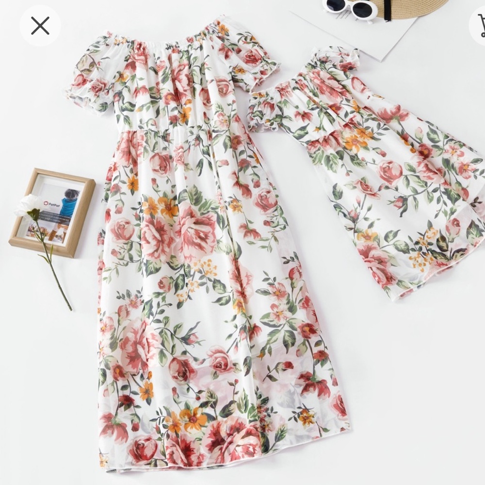Off the Shoulder Flowing Floral Dress